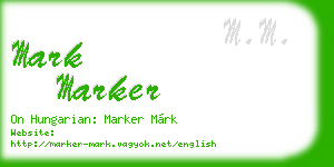 mark marker business card